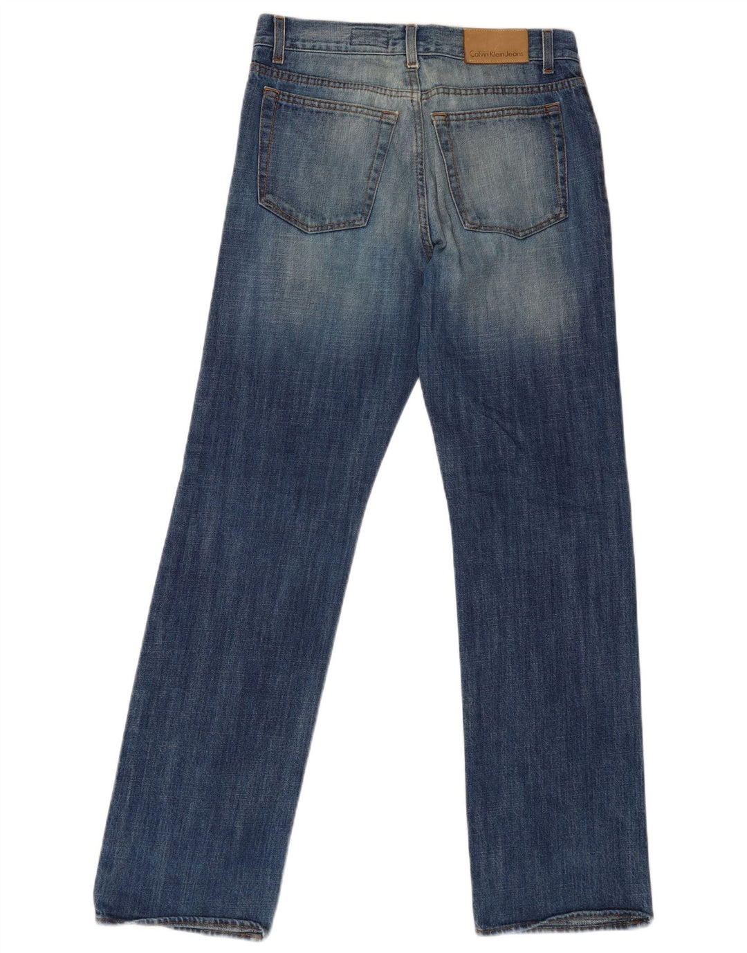 Calça jeans reta masculina Calvin Klein W30 L31 algodão azul