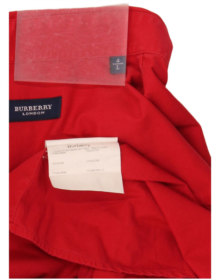 Camisa masculina BURBERRY grande algodão vermelho