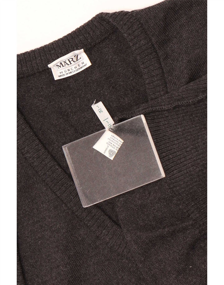 Regata masculina Marz Vest EU 54 grande lã cinza