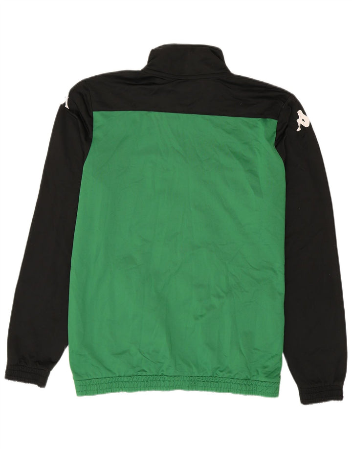 Kappa Mens Graphic Tracksuit Top Jacket Grande Verde Colorblock Poliéster