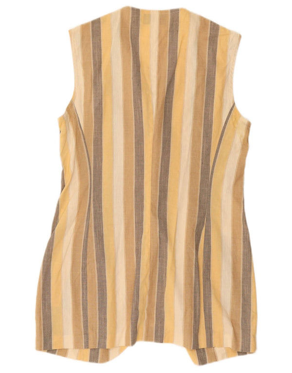 Vintage Womens Sleeveless Blazer Jacket IT 44 Medium Multicoloured Striped