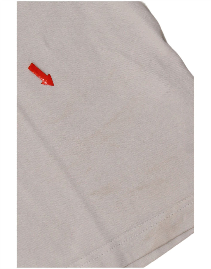 Adidas Mens Graphic T-Shirt Top Médio Algodão Branco