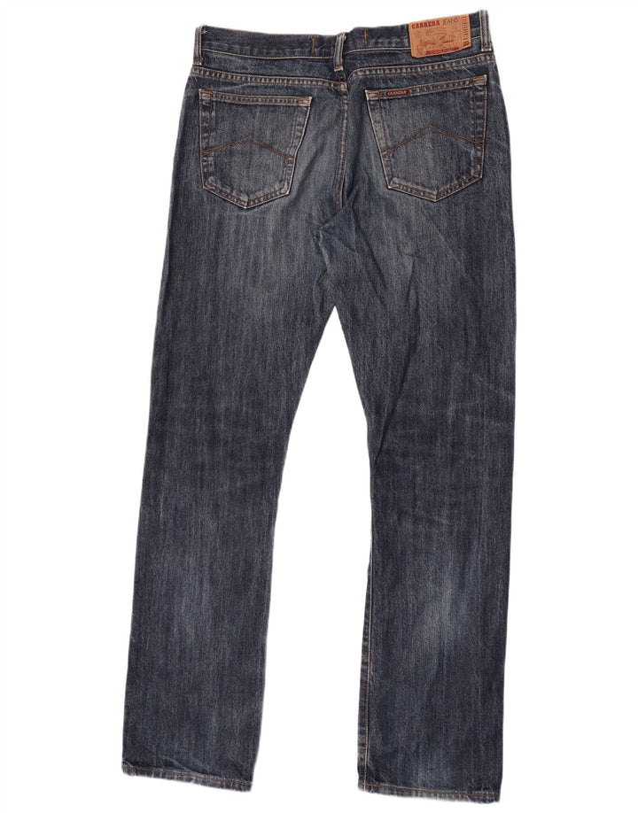 Calça jeans reta masculina Carrera W36 L34 azul marinho