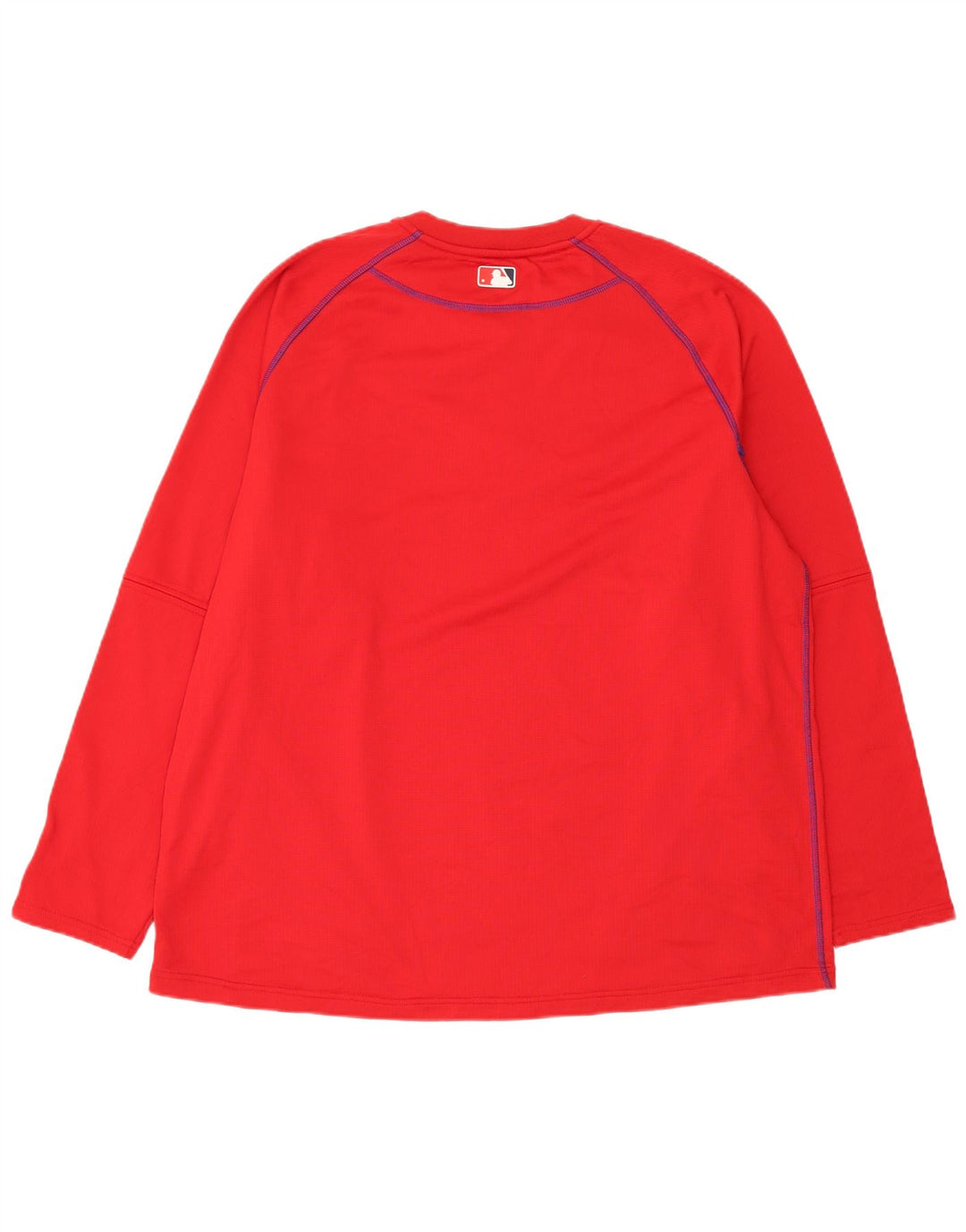 Majestic Mens Washington Nationals Top Manga Longa XL Vermelho Poliéster