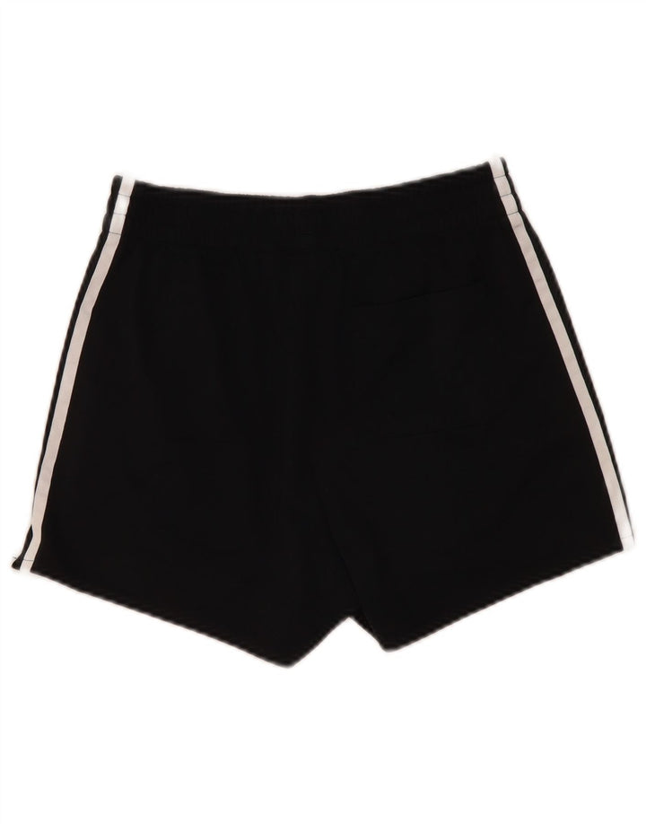 Shorts esportivos femininos Adidas UK 10 pequenos esportivos pretos de poliéster