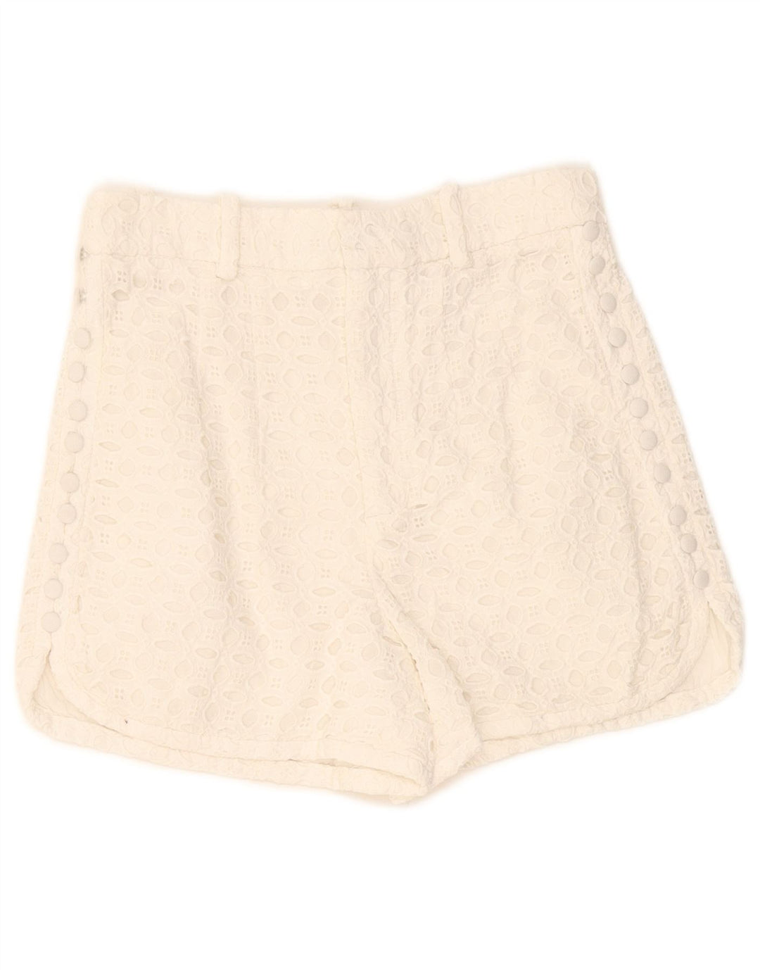 ZARA Shorts feminino casual de cintura alta XS W24 branco