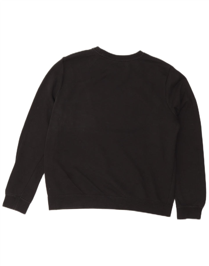 NIKE feminino gráfico moletom jumper UK 14 médio preto algodão