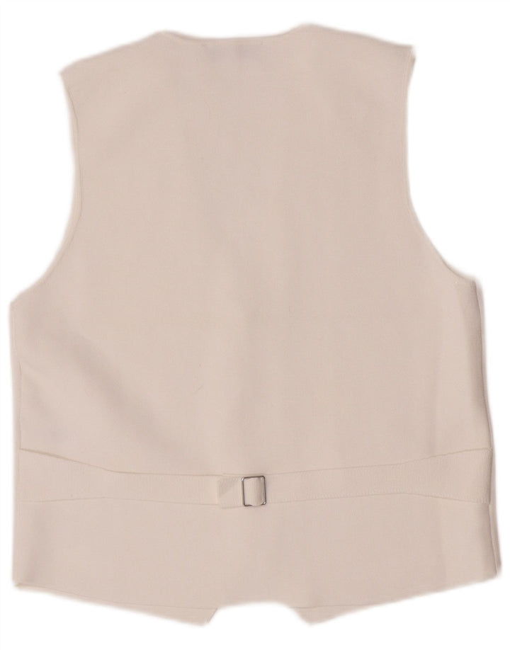 Colete feminino Zara UK 18 XL viscose branca