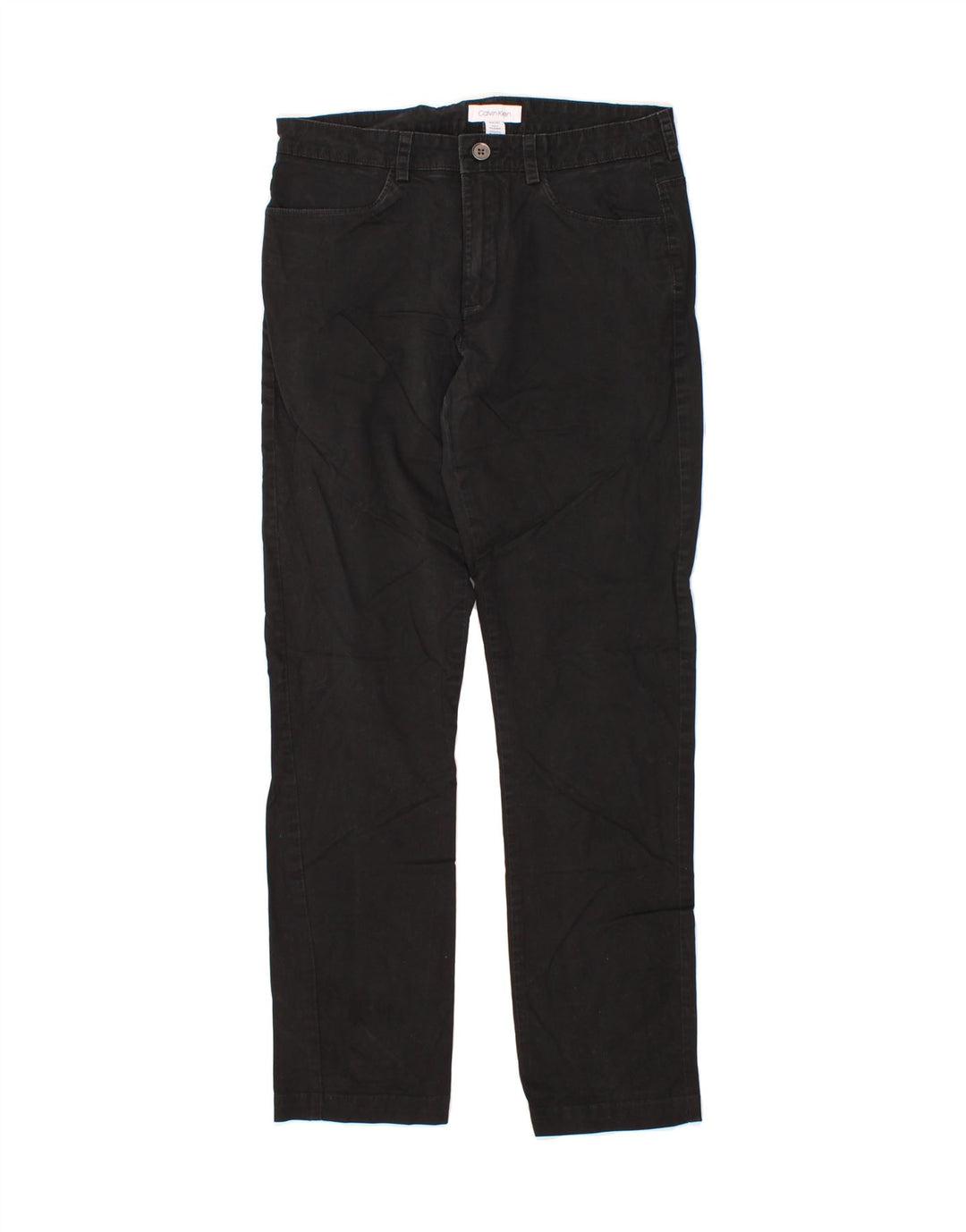 CALVIN KLEIN Womens Straight Casual Trousers W30 L32 Black Vintage Calvin Klein and Second-Hand Calvin Klein from Messina Hembry 