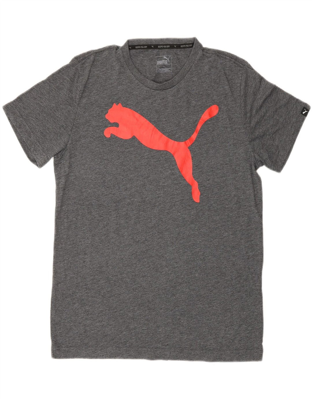 Camiseta masculina Puma Graphic Top cinza médio algodão