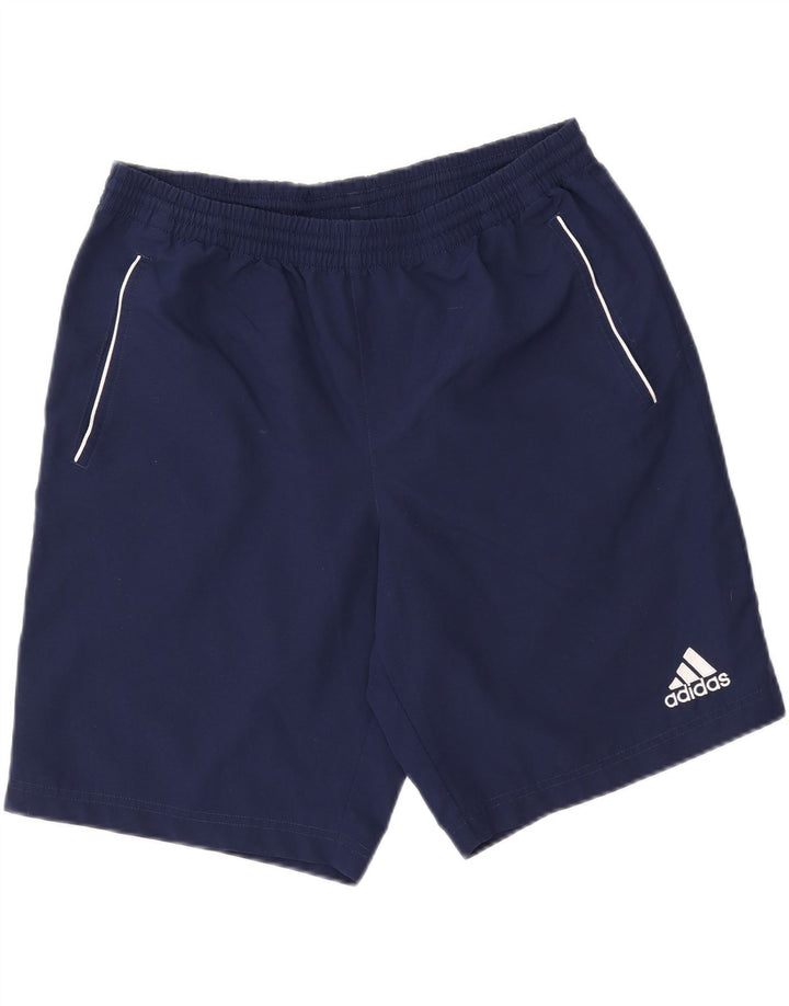 Shorts esportivos masculinos ADIDAS grandes poliéster azul marinho