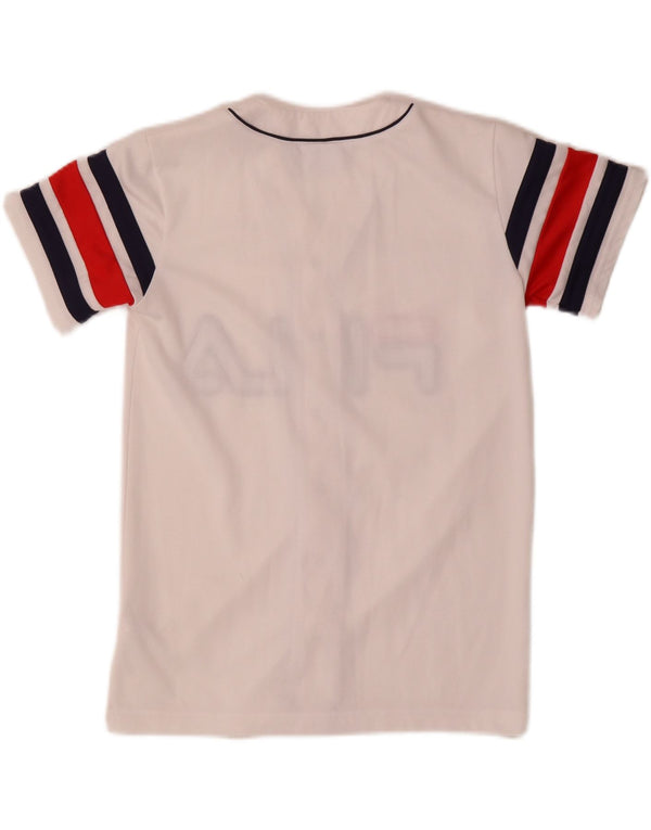 Fila Mens Graphic Jersey Top 2XS Branco Colourblock Poliéster