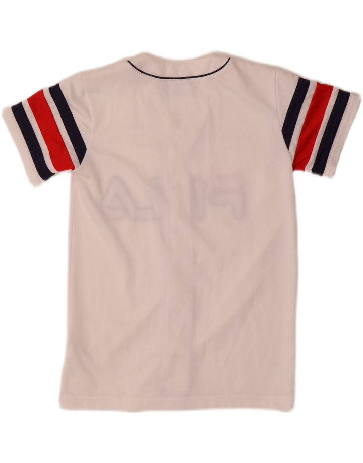 Fila Mens Graphic Jersey Top 2XS Branco Colourblock Poliéster