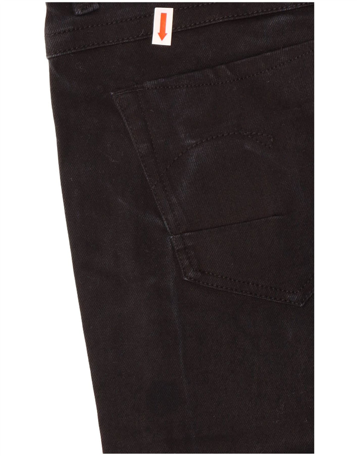 Jeans retos femininos G-STAR W27 L28 algodão preto