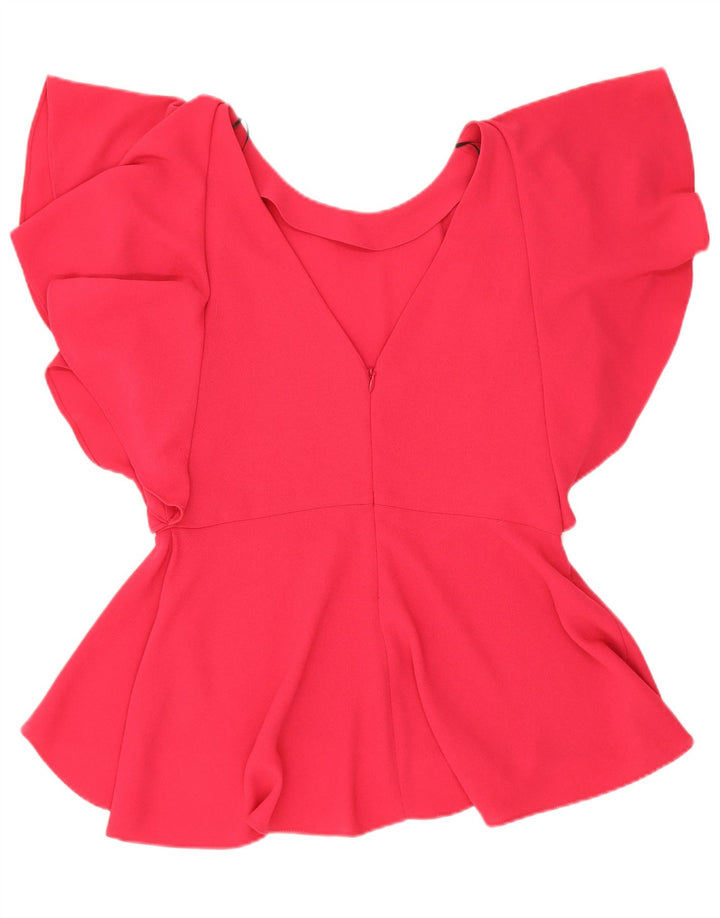 Blusa feminina Zara UK 12 poliéster rosa médio