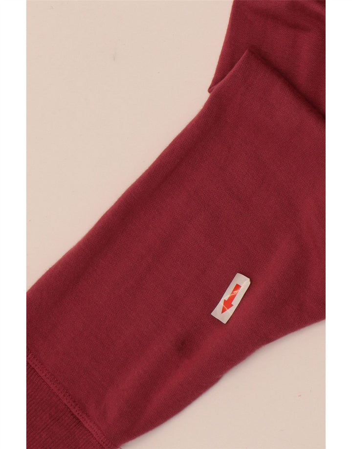 Suéter cardigã aberto feminino Athleta Longline UK 18 XL vermelho modal