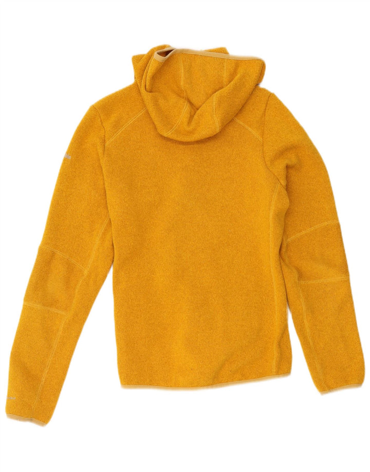 Suéter cardigã feminino com capuz Columbia UK 12 poliéster amarelo médio