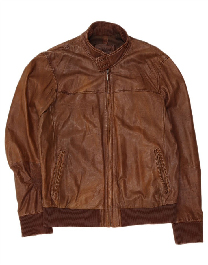 Jaqueta de couro masculina Conbipel IT 54 2XL couro marrom