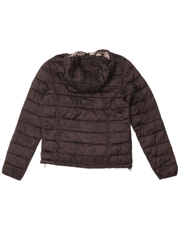 Jaqueta feminina acolchoada com capuz Champion UK 18 XL preta poliamida