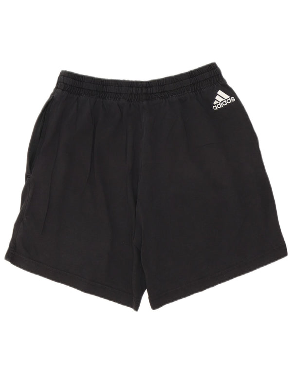 Shorts esportivos gráficos masculinos Adidas médio algodão preto