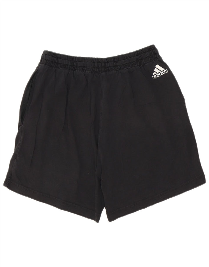 Shorts esportivos gráficos masculinos Adidas médio algodão preto