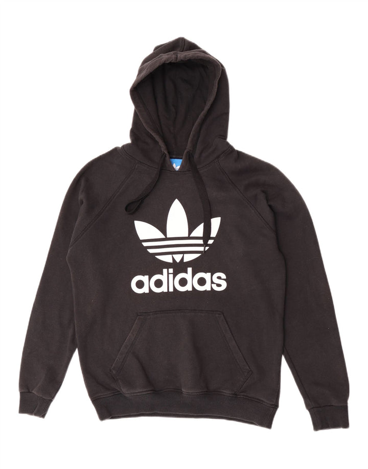 Adidas masculino gráfico moletom com capuz médio algodão preto