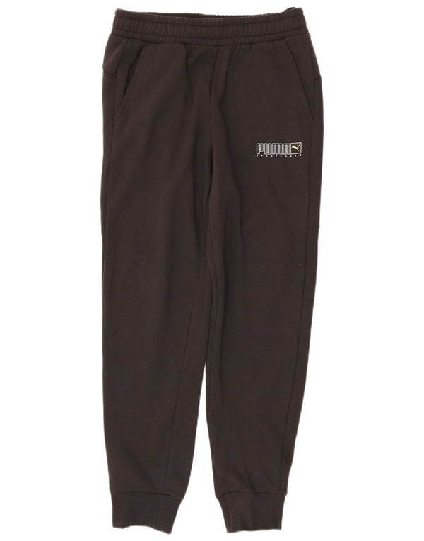 Calça de treino masculina Puma Graphic Joggers médio preto algodão