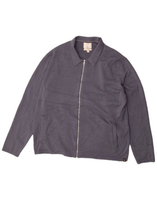 Suéter cardigã masculino Marks & Spencer XL azul lã merino