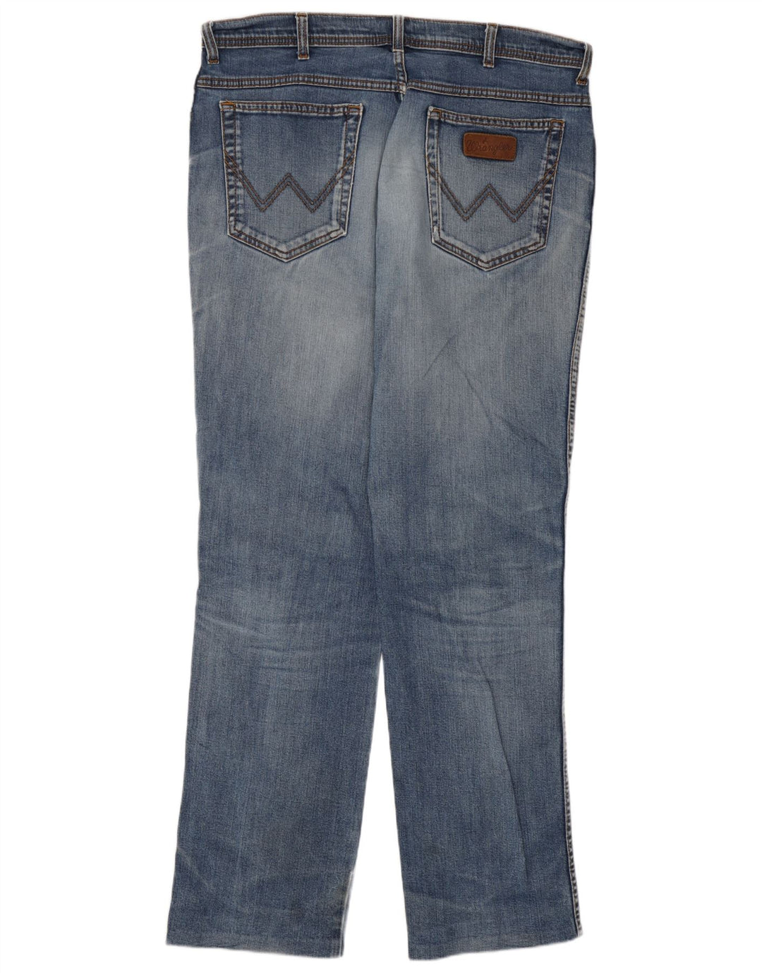 Wrangler Mens Straight Jeans W38 L31 Azul Algodão