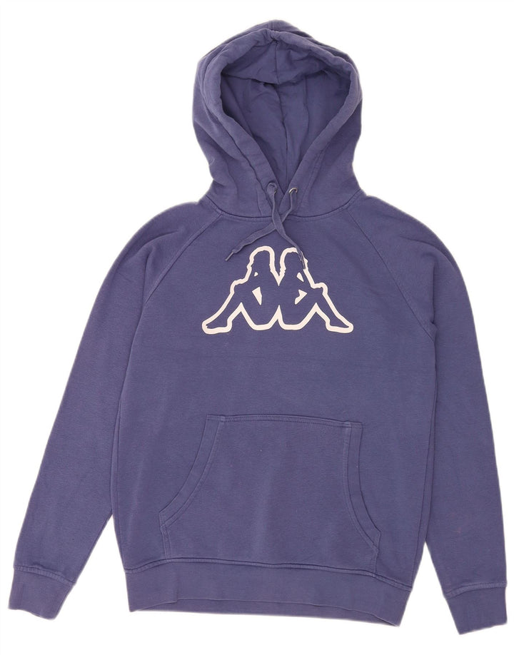 Kappa Mens Graphic Regular Fit moletom com capuz pequeno azul algodão