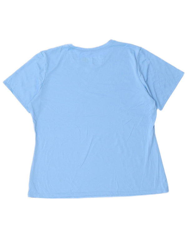 Camiseta feminina Under ARMOUR Heat Gear UK 18 XL azul poliéster