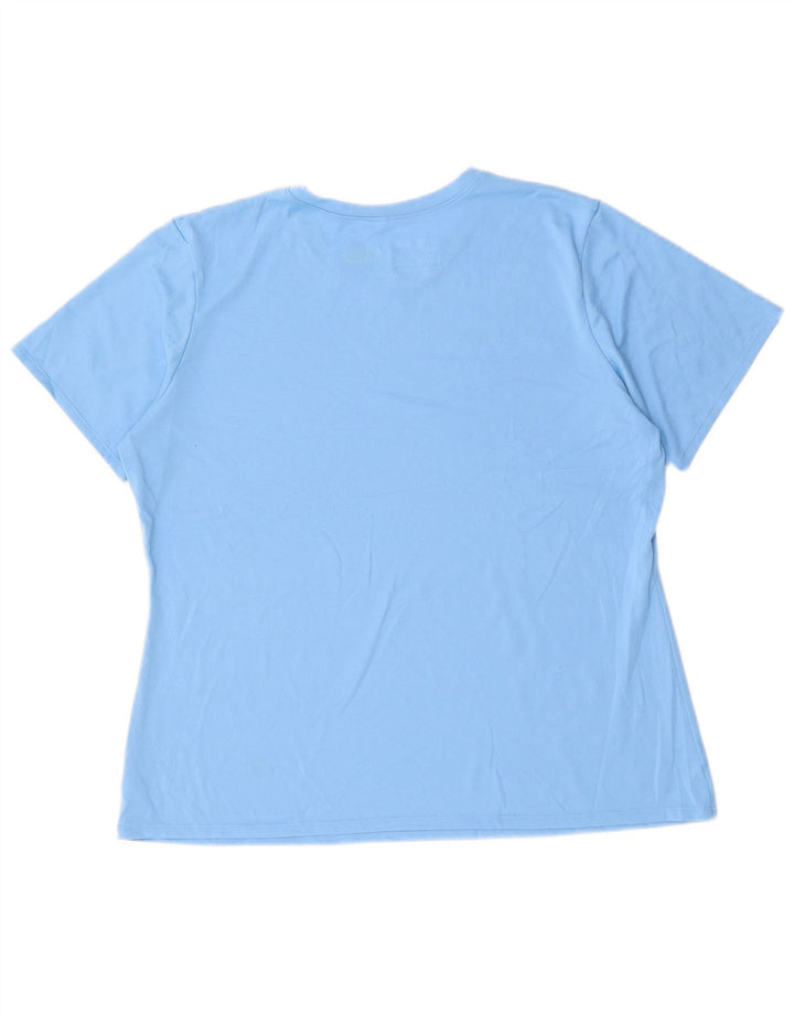 Camiseta feminina Under ARMOUR Heat Gear UK 18 XL azul poliéster