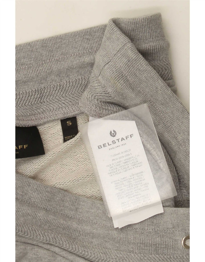 Calça de treino masculina Belstaff joggers pequeno algodão cinza