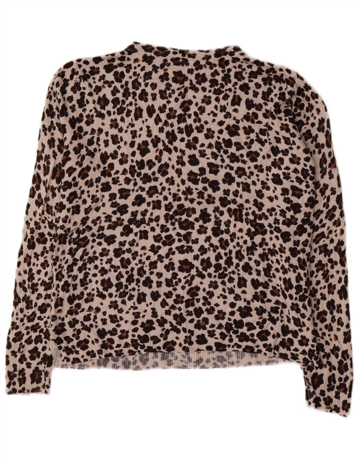 Suéter feminino Marks & Spencer com gola redonda Reino Unido 14 marrom médio
