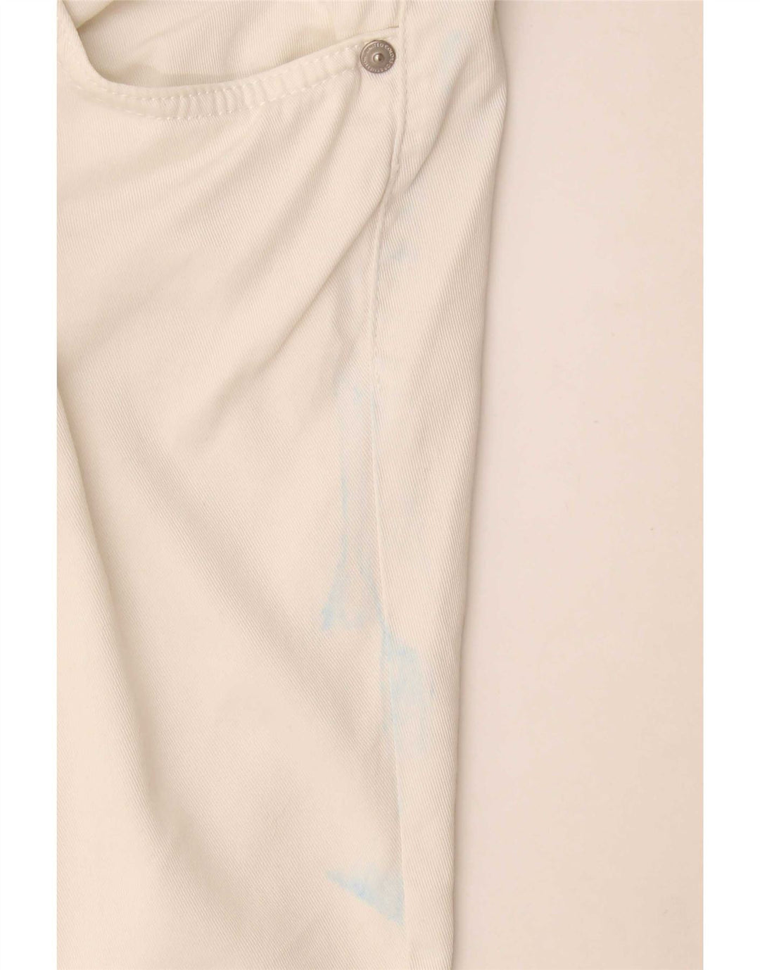 Shorts casuais femininos Benetton IT 44 médio W34 algodão branco