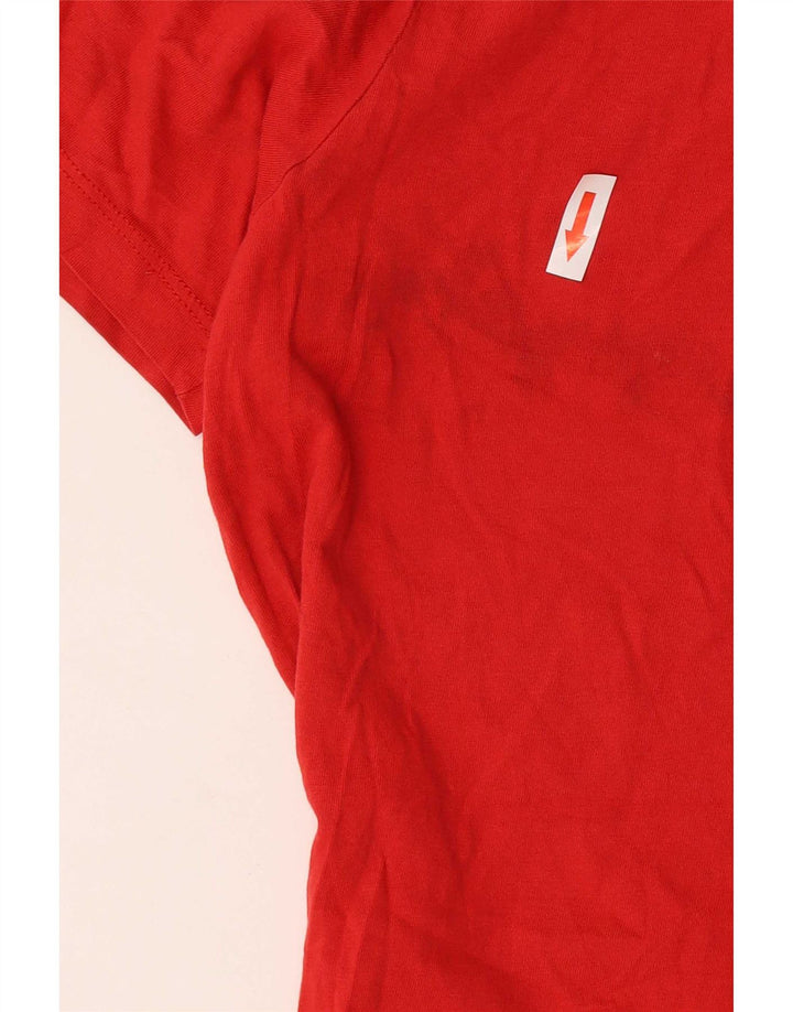 Camiseta gráfica masculina Jack & Jones Top médio algodão vermelho