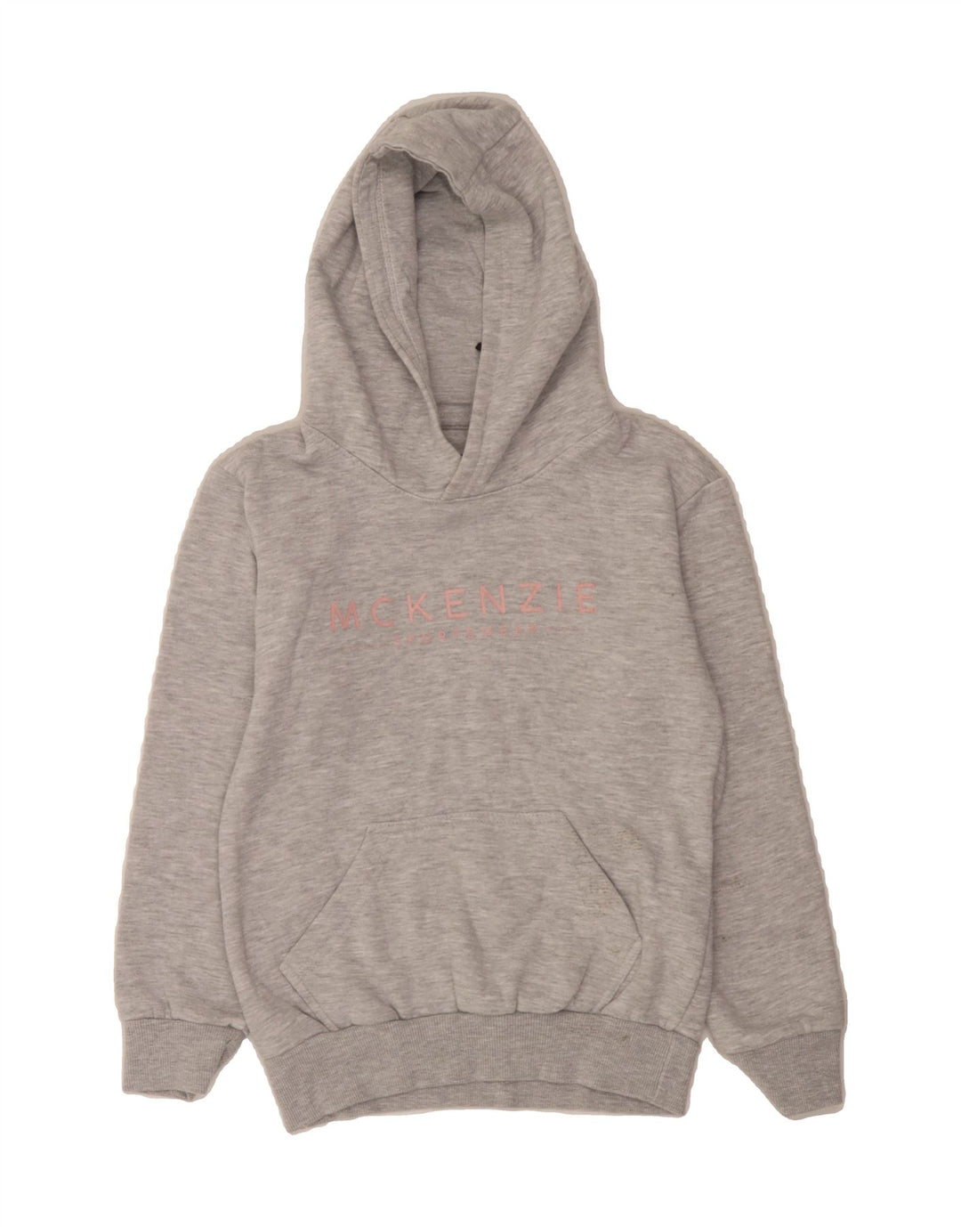 MCKENZIE Girls Graphic Hoodie Jumper 10-11 Years Grey Cotton Vintage Mckenzie and Second-Hand Mckenzie from Messina Hembry 