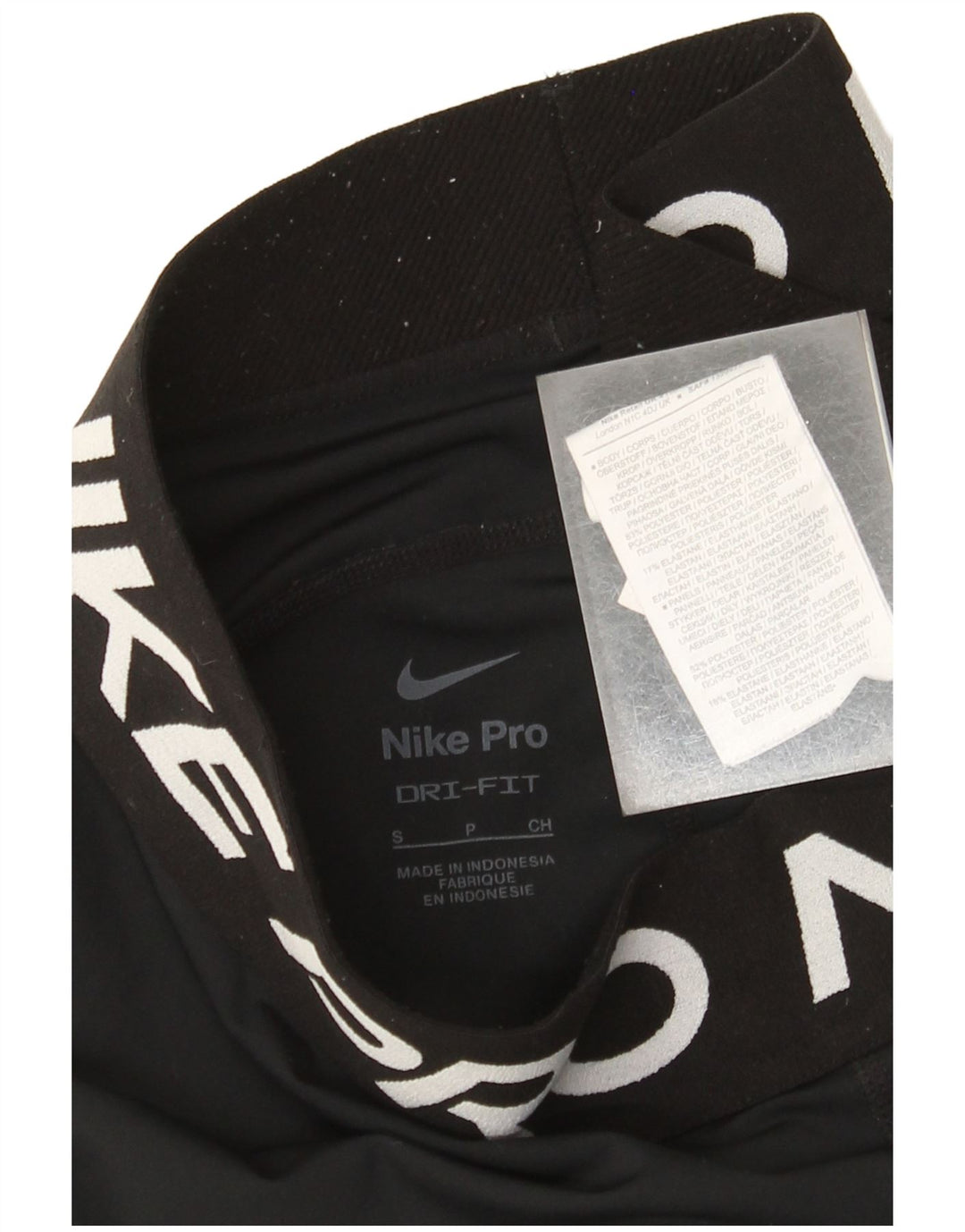 Leggings Nike Womens Dri Fit Graphic UK 8 Pequeno Poliéster Preto