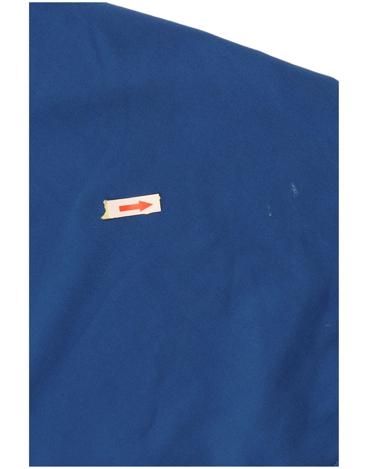 Adidas Mens Climacool Zip Neck Top Manga Longa Grande Azul Poliéster