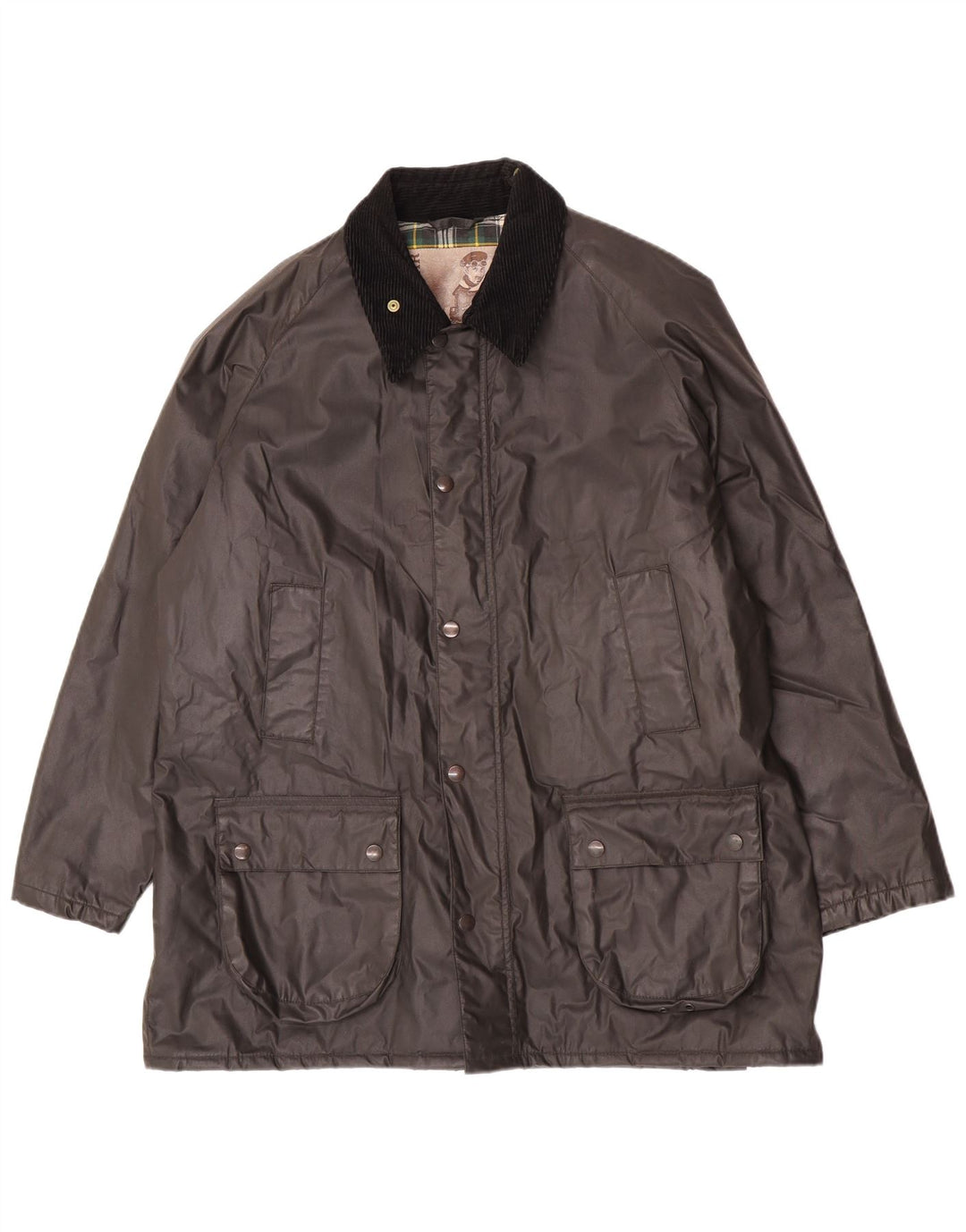 Jaqueta masculina de algodão encerado Conbipel Natural Wear UK 42 XL poliéster cinza