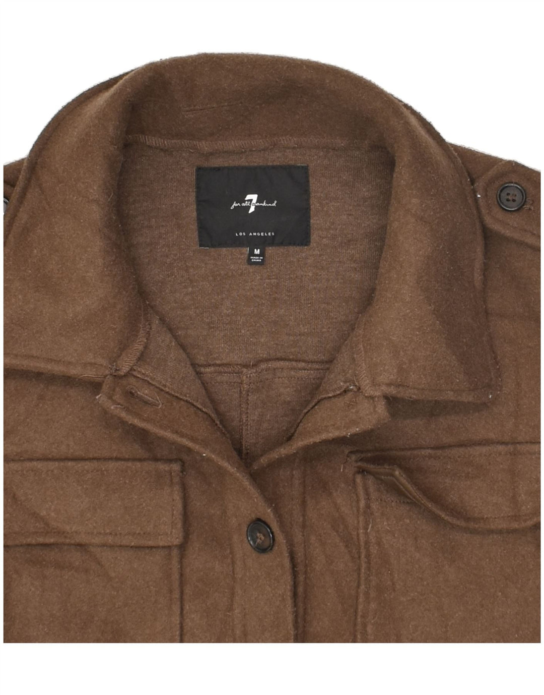 7 FOR ALL MANKIND Womens Utility Jacket UK 12 Medium Brown | Vintage 7 For All Mankind | Thrift | Second-Hand 7 For All Mankind | Used Clothing | Messina Hembry 