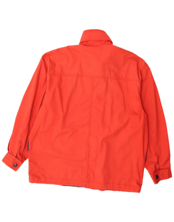 Jaqueta utilitária masculina vintage UK 46 3XL poliéster vermelho