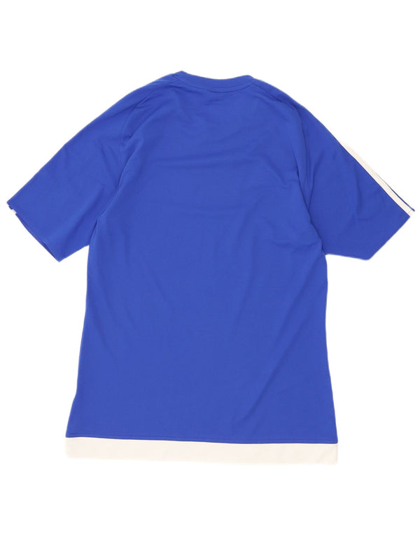 Camiseta Adidas Masculina Climalite Top Pequeno Azul Esportivo