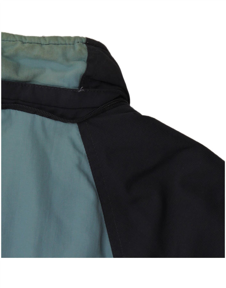 Jaqueta corta-vento masculina Adidas UK 38 médio azul marinho colorblock poliamida