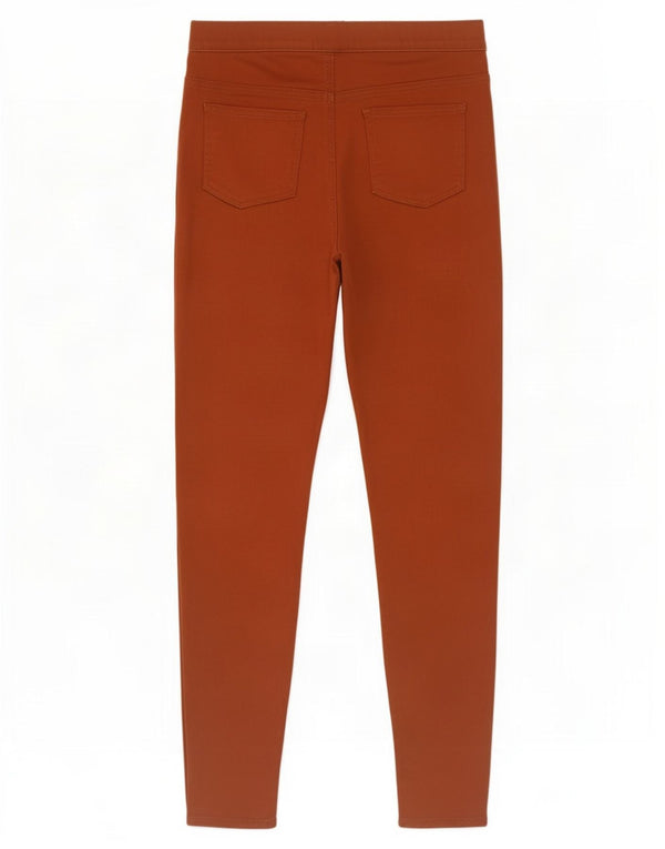 Calça jeans feminina Marks & Spencer UK 14 grande W30 L30 algodão marrom