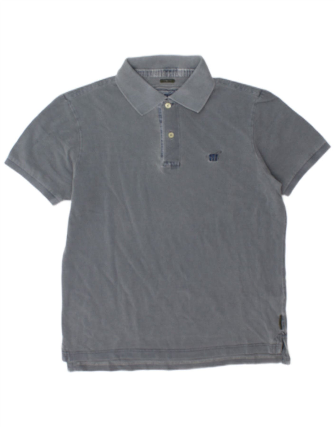 Camisa polo masculina Henry Cottons Slim Fit algodão cinza médio