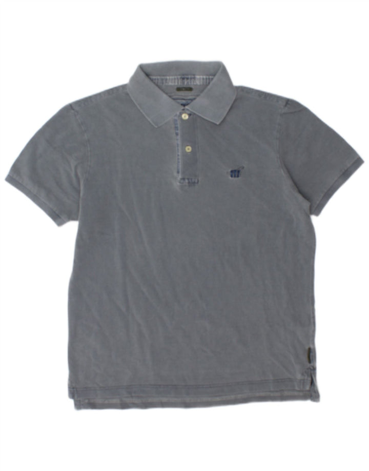 Camisa polo masculina Henry Cottons Slim Fit algodão cinza médio