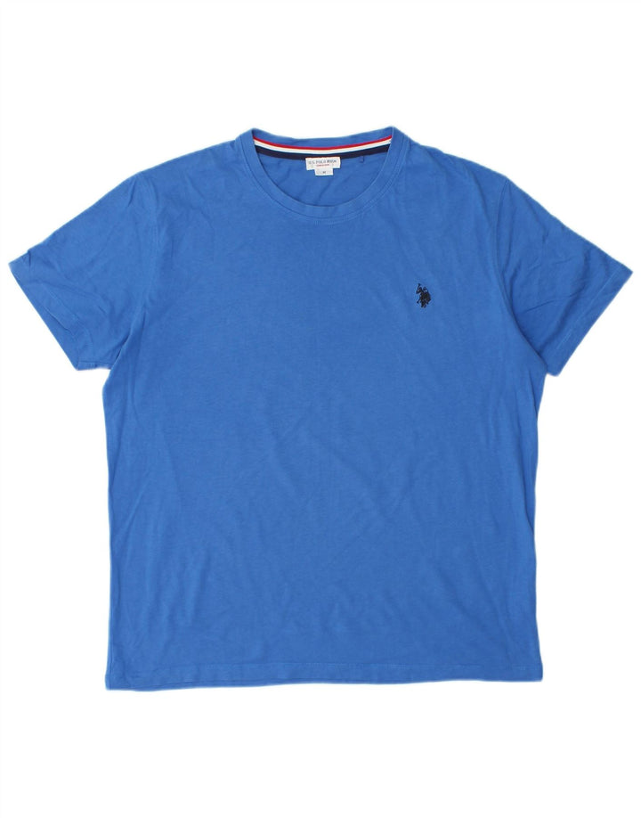 US Polo Assn. Camiseta Masculina Top Médio Algodão Azul