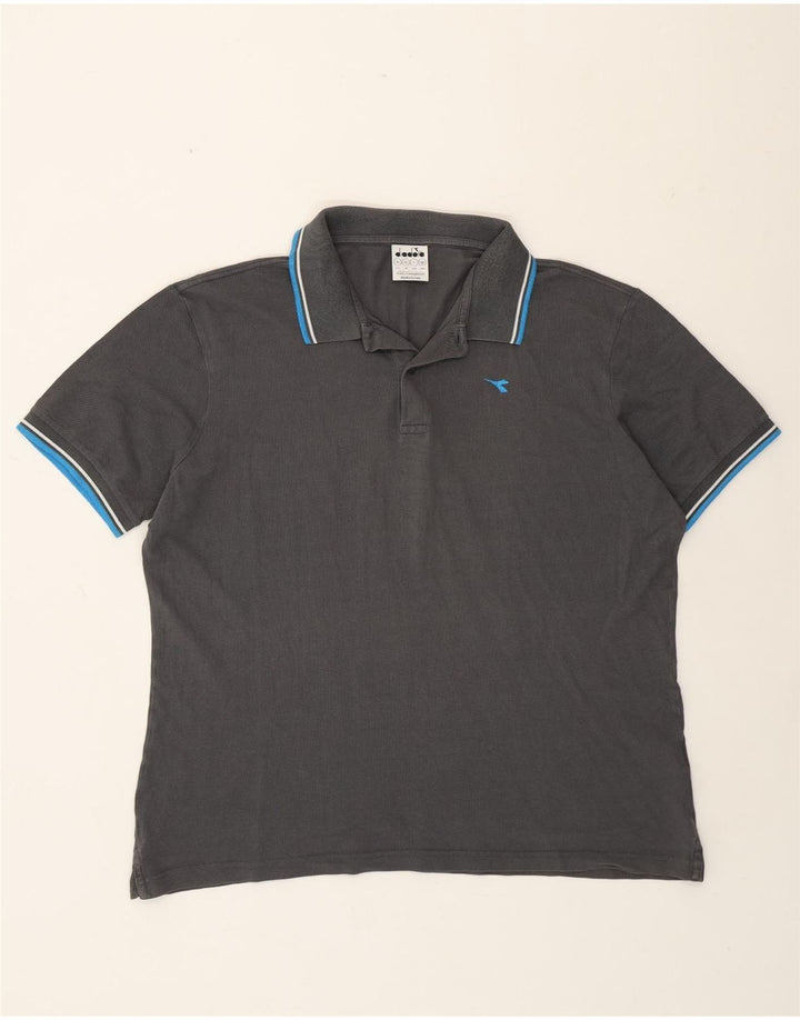 Camisa polo masculina Diadora XL cinza algodão