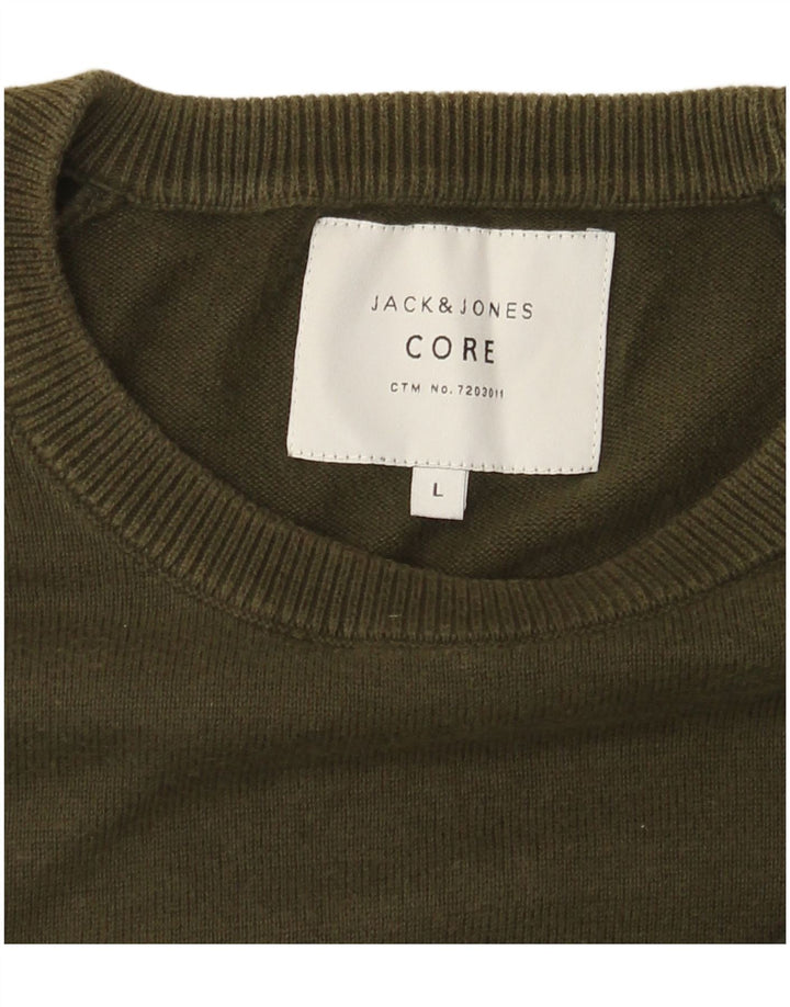 Jack & Jones moletom masculino jumper grande bloco colorido verde